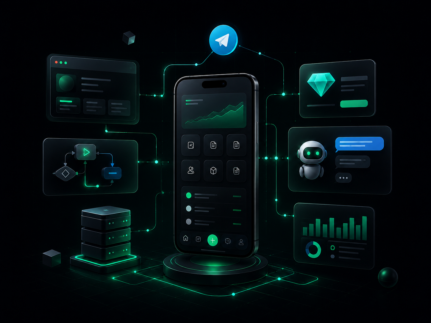 Apps & Telegram Systems visual
